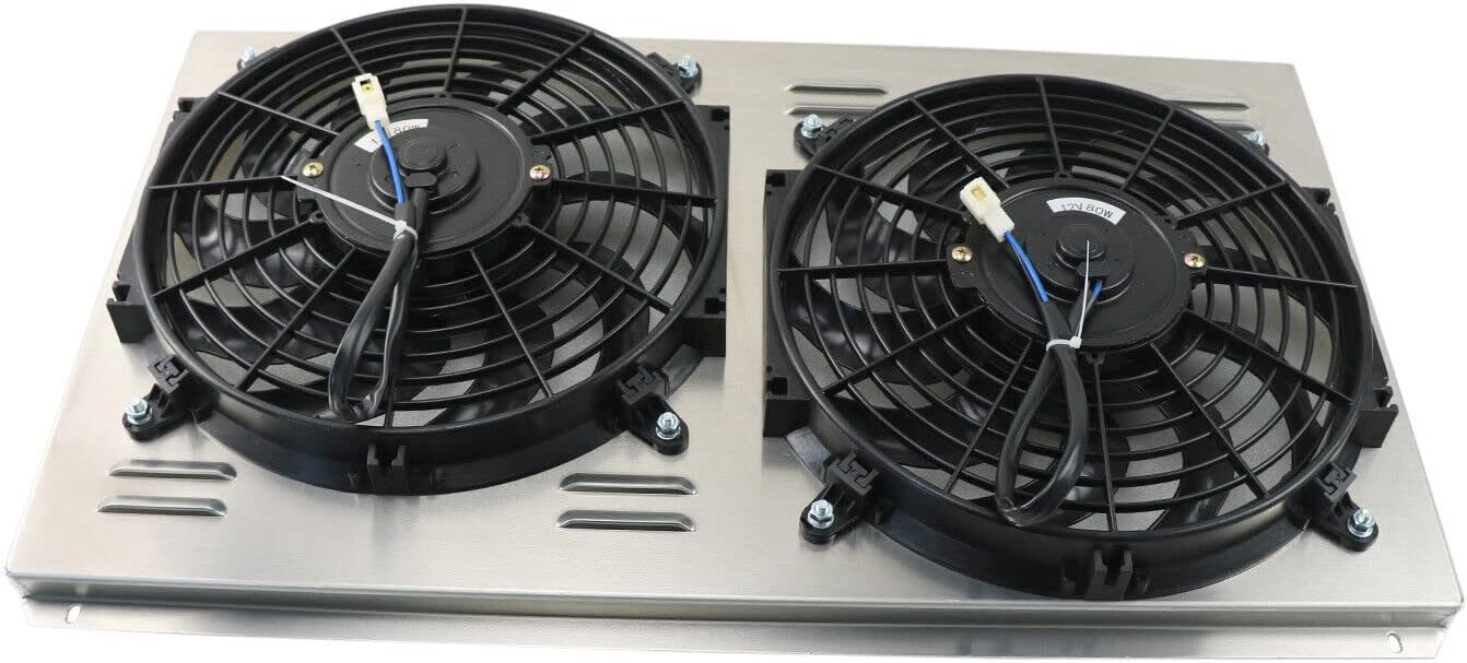 Aluminum Radiator 12 inches Fan Shroud for 1996-05 Chevy Blazer C1500 S10 GMC Jimmy Sonoma Electric Radiator Fan