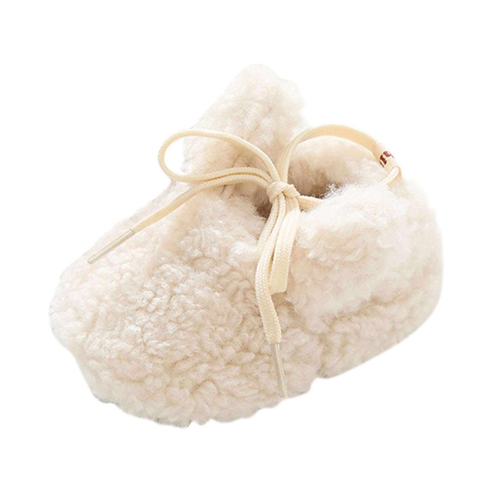 Children's Floor Shoes and Socks Lamb Thickened Warm Baby Socks with Glue Non Slip Baby Socks Size 4 Slip on (White, 11)