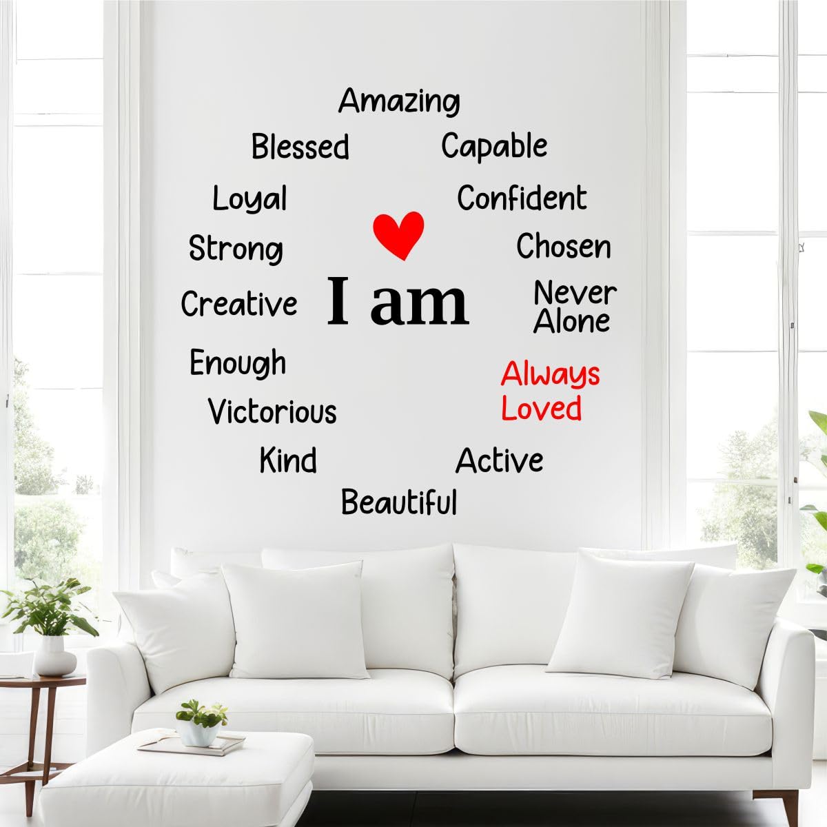 Rawpockets “I Am” Self-Love and Motivational Quotes & Positive Affirmation Self Adhesive Wall Sticker-image-36