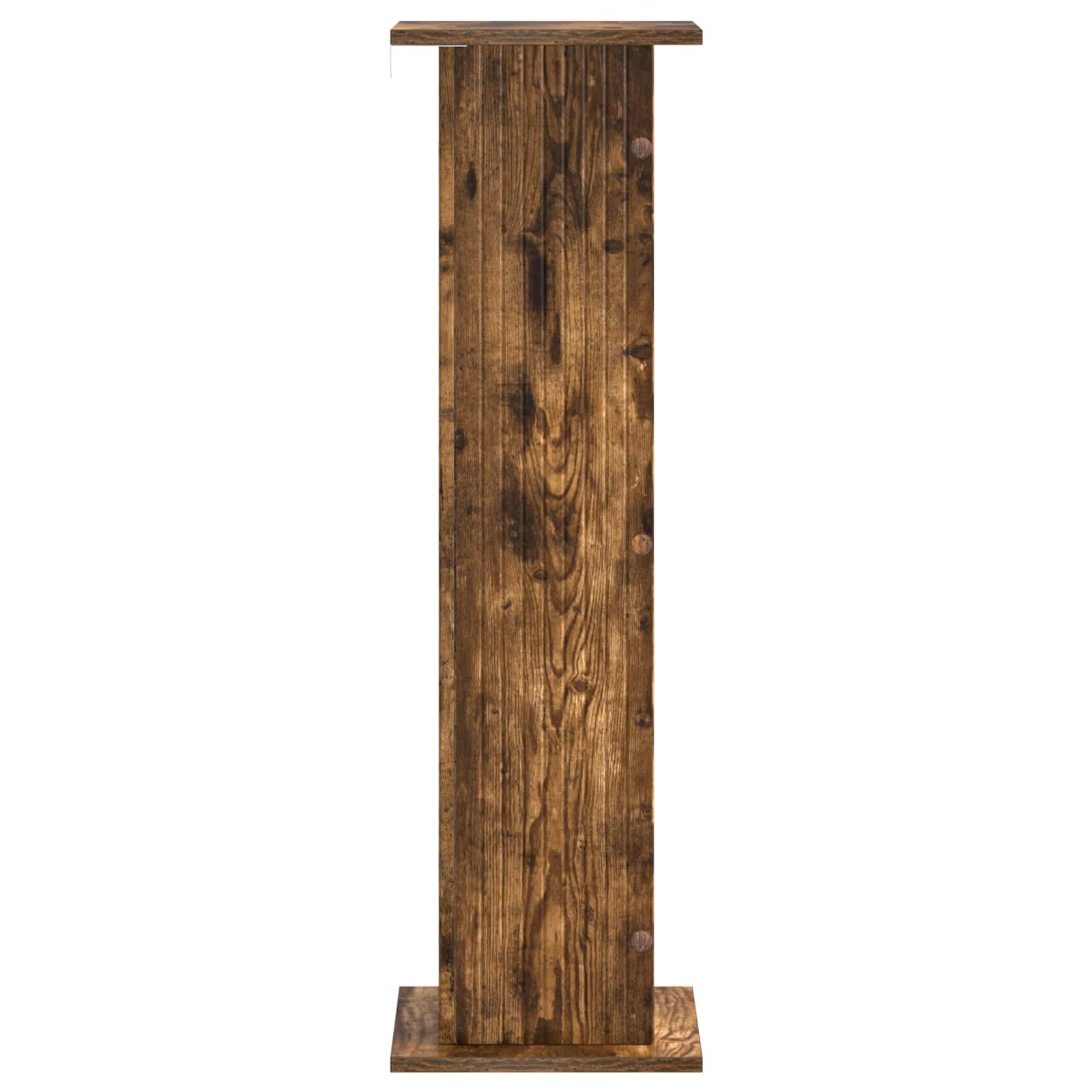 SYDE Stojak na rośliny Drewno Dąb Dym 30,5 x 30 x 100,5 cm