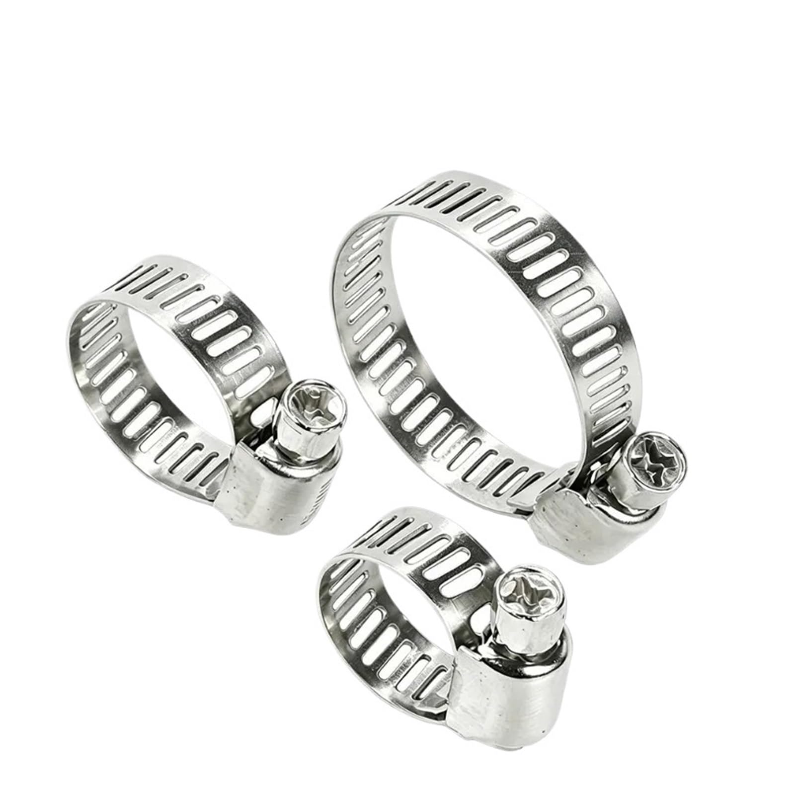 Nodrest 10Pcs 13-19Mm 10Pcs Hose Clamp Adjustable Stainless Steel Worm Gear Clip Lock For Automotive Pipes Water Pipe Plumbing 6-25Mm