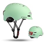 Bike Helmets for Adults - Lightweight Front and Rear LED Lights Adjustable Bicycle Helmet for Adults Men Women Scooter Helmet for Commuting, Road Biking, Skating, Scooter