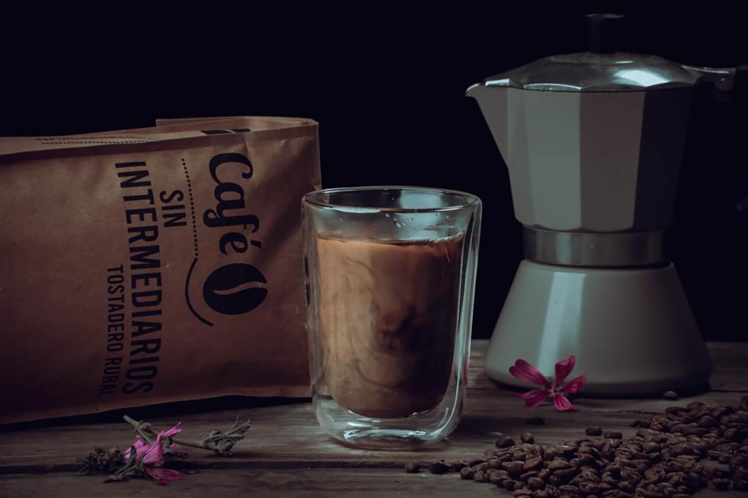 CAFE SIN INTERMEDIARIOS - Besos Café Colombia En Grano sin moler - Tostado Semanal - Envasado al envío - Intensidad de sabor media - Ideal para Café con Leche