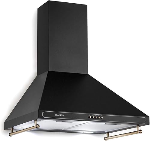 Miniatura 2 de Klarstein Extractor en ángulo de 23.6 in para cocinas, campana extractora de escape con filtro de grasa de aluminio apto para lavavajillas, flujo