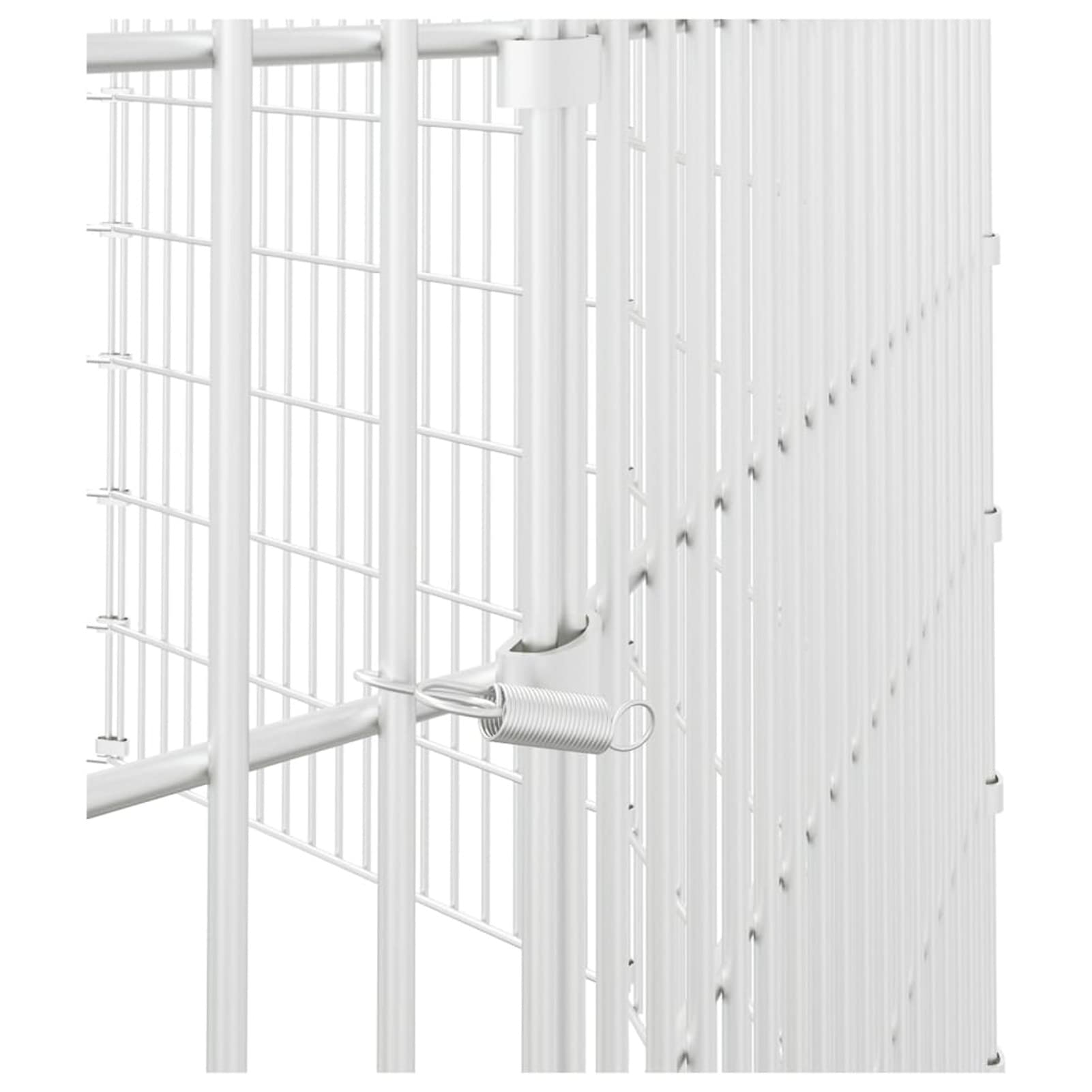 Brokky Recinto per Animali Ruspante 12 Pannelli 54x100cm Ferro Zincato,Recinto per Cani da Giardino,Gabbia per Conigli,Recinto per Animali Domestici,Gatti,Cuccioli,Porte con Chiavistello e Parasole,in