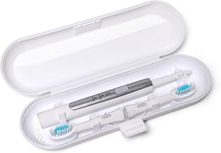 Travel Case for Oral B Pulsonic Slim Sonic Electric Toothbrush - Portable Plastic Case - White