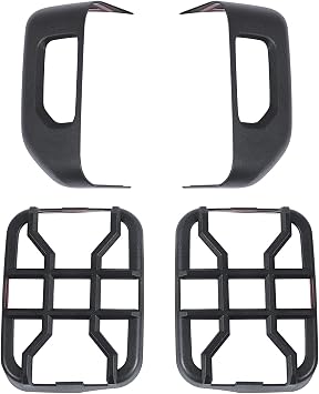 Hoolcar Tail Light Guards Rear Light Cover Protector for Jeep Gladiator JT 2018-2024, Black Fit for Halogen Lamp