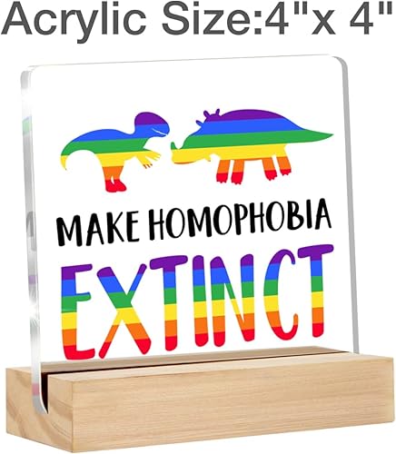 Miniatura 2 de Regalos de orgullo gay para hombres, amigos y mujeres, letrero decorativo de escritorio transparente, letrero de acrílico LGBT Pride Lesbiana Gay