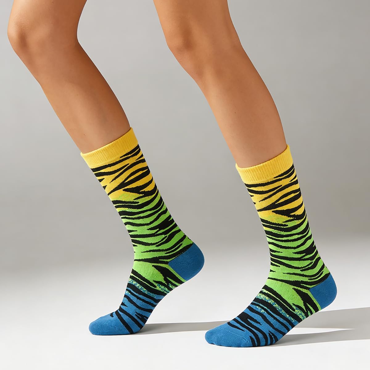 Glamorstar Crew Socks for Women 5 Pairs Cozy Cute Cotton Sock Funny Novelty Socks