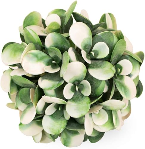 Miniatura 2 de Boston International Bola decorativa de imitación para plantas, 1 unidad (paquete de 2), morera floral blanca