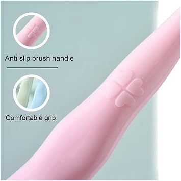 Manual toothbrush 2 PC Couple Toothbrush Ultra-fine Bristles Soft Teeth Love Heart Anti Slip Brush Handle Deep Cleaning Whitening Adult Brush