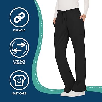 Cherokee WW Revolution Scrub Pants for Women Mid Rise Flare Pant 5 Pockets