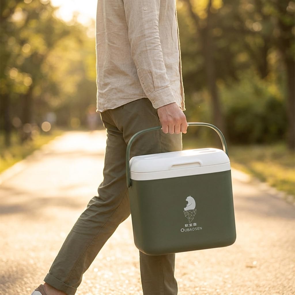 Glacière Pique-Nique Isotherme Portable avec Pack Glace Camping, pour Les Loisirs - pour Les Vacances