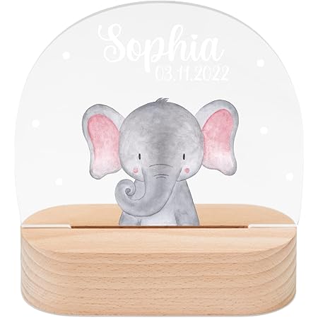 Personalisiertes Nachtlicht Für Kinderzimmer | Mit Namen & Motiv | Warmes LED-Licht