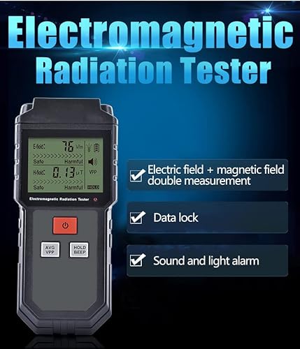 image for Attposn Greaked Geiger Counter, LCD Electromagnetic Radiation Detector