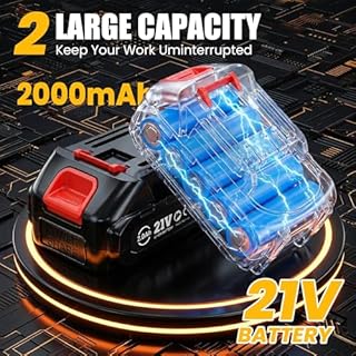 byczone Electric Caulking Gun With 2X2000mAh Batteries, 10 Oz Cordless Caulk Gun with Adjustable Speed, LED Light, Battery Powered Caulking Gun for Filling, Sealing, Repair