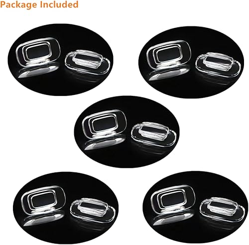 Miniatura 5 de BEHLINE - Almohadillas de nariz para gafas de sol, 5 pares de lentes de nariz, de silicona suave, rectangulares, kits de reparación, piezas de