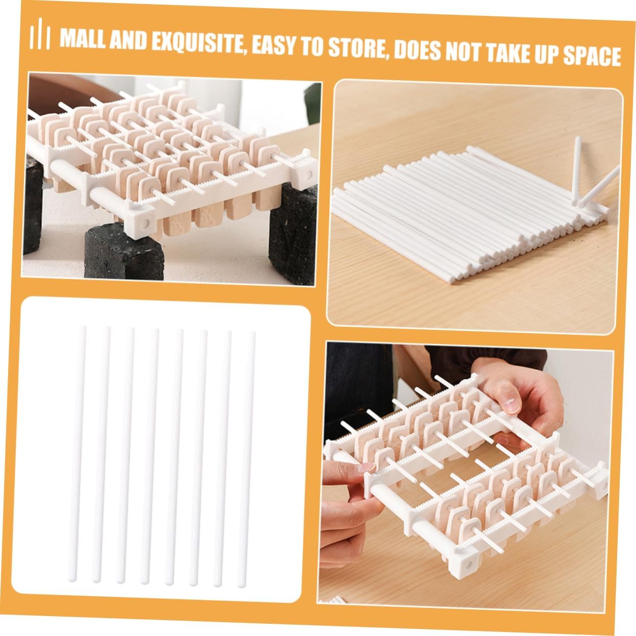 TEHAUX 40pcs Hanging Burning Rods Ceramic Jewelry Firing Sticks for Pottery and Pendant Making Essential Tool for Artisans