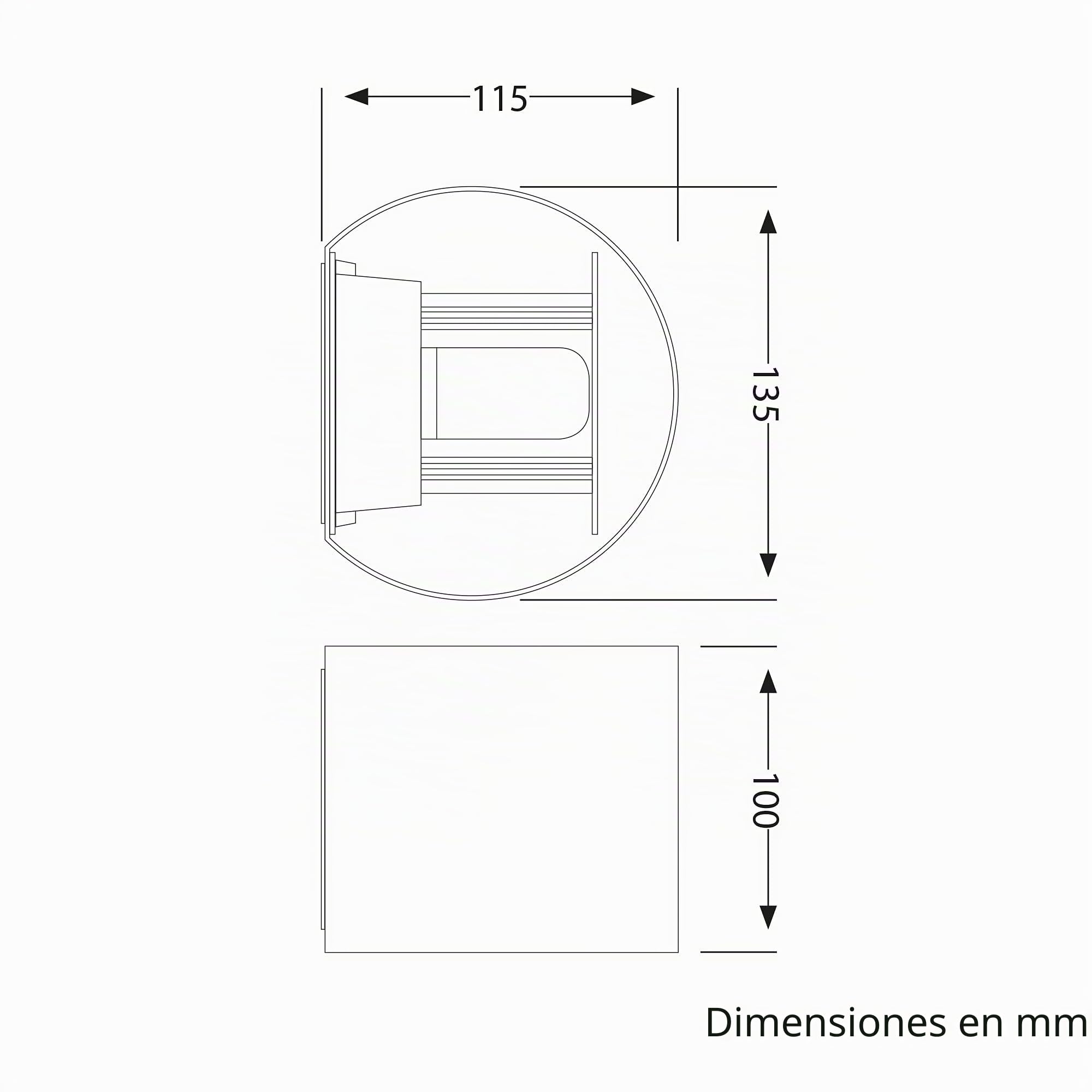 ledscom.de 2x aplique RUNEL para exterior, IP65, up/downlight, negro mate, redondo, 1x G9 máx. 10W