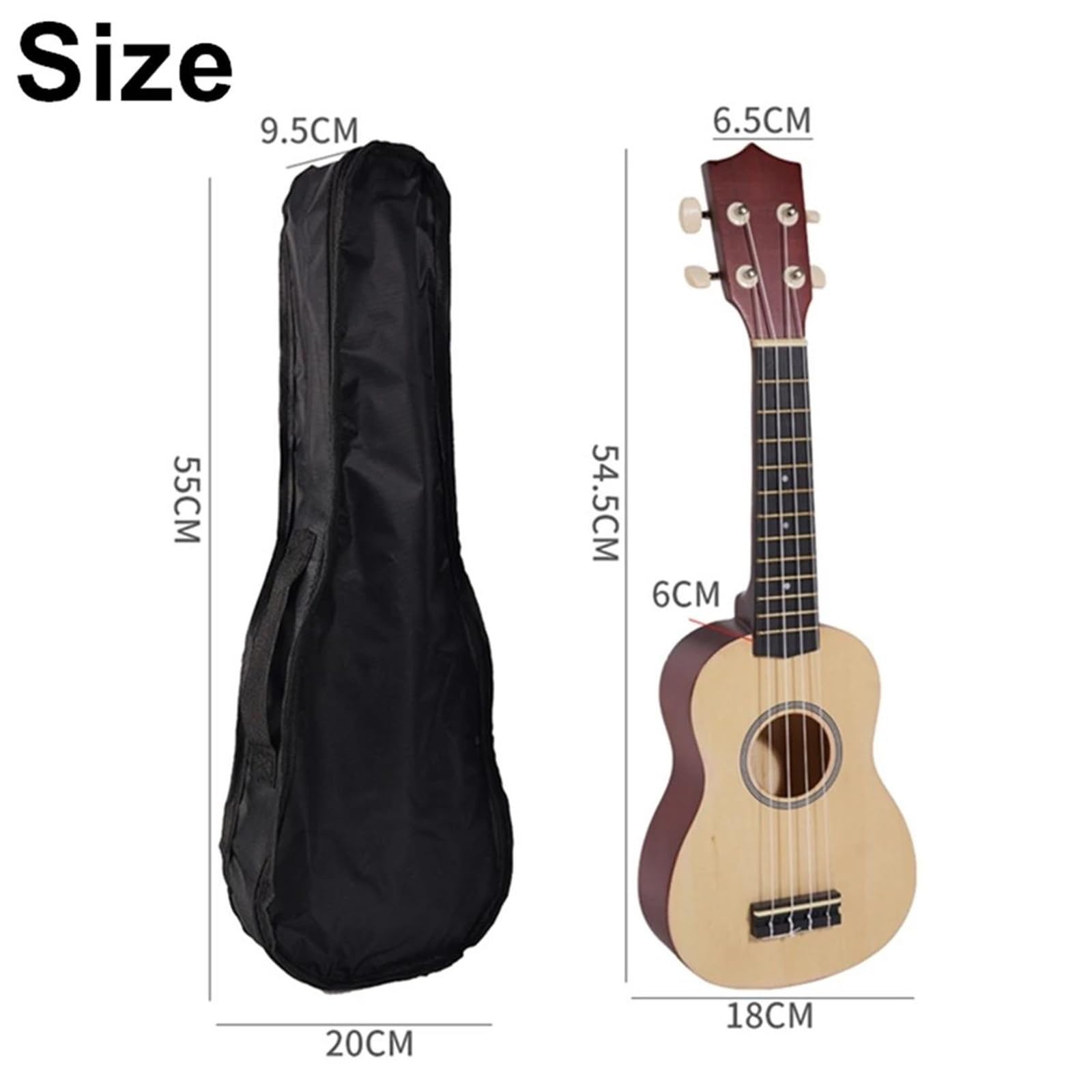 Sopran Ukulele 21 calowa Mała Gitara W Stylu Hawajskim Dla Początkujących Ukulele