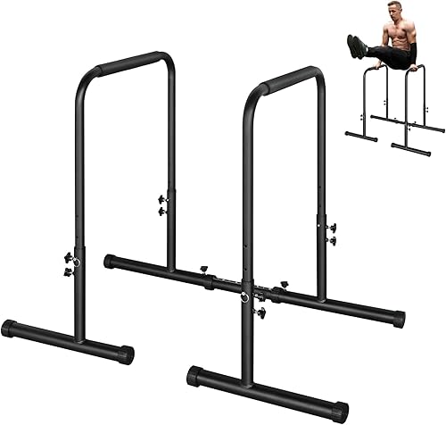 Barra de inmersión ajustable, portátil, funcional, estación de soporte de inmersión para ejercicio, barras paralelas resistentes, equipo de