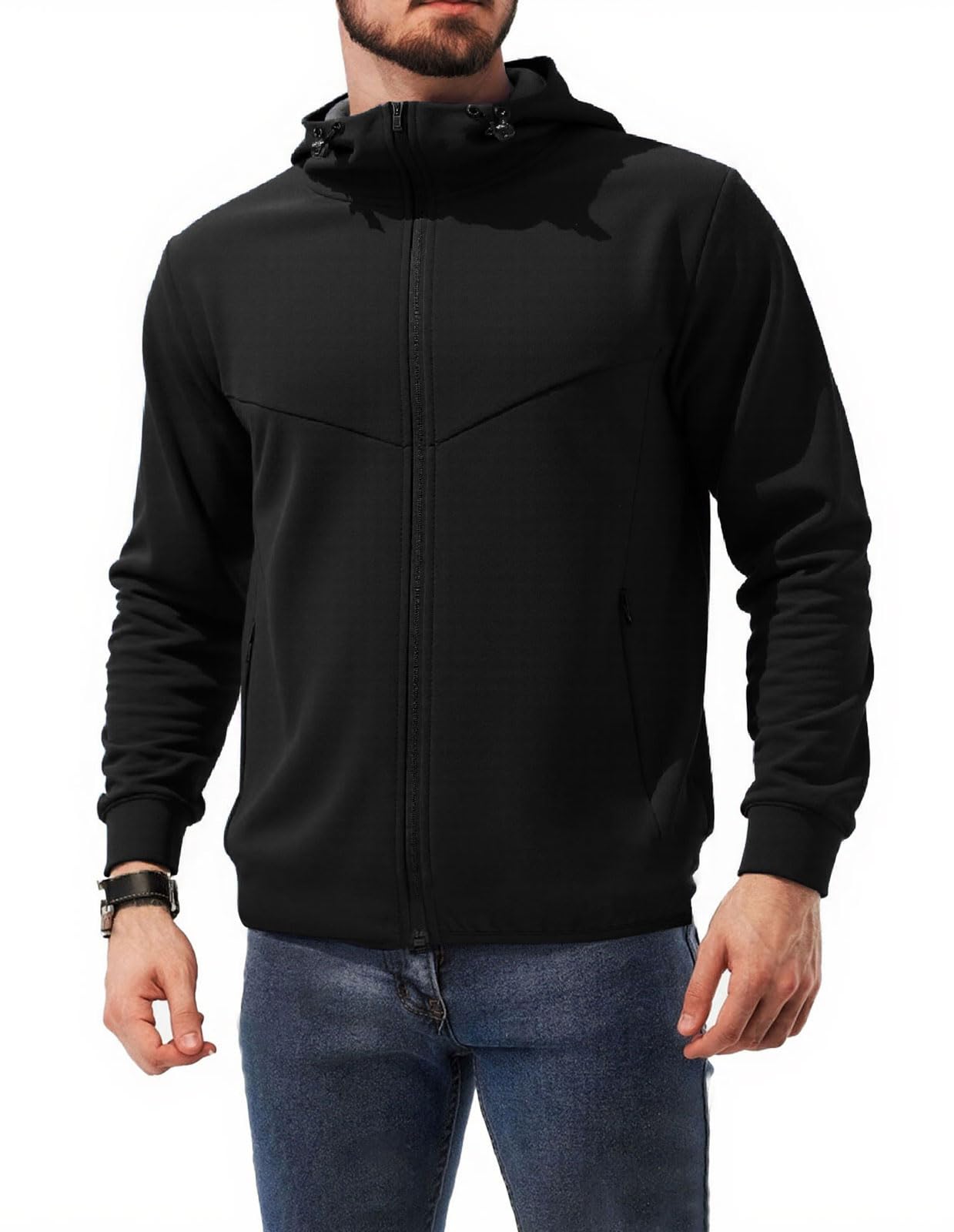 fit space Tailored Relaxed Full Zip Hoodie