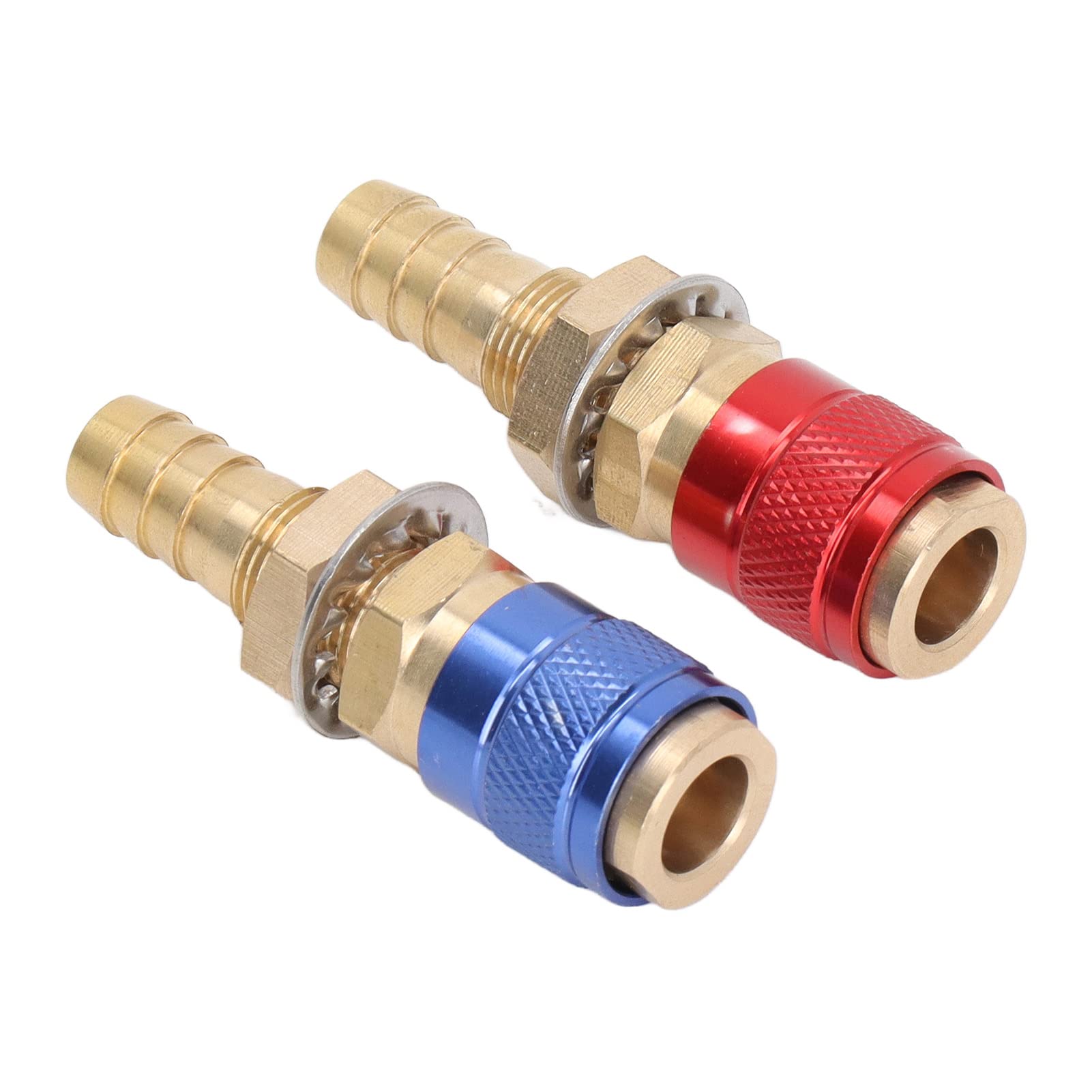 Raccord Rapide Refroidi à L'eau et Adaptateur de Gaz, Connecteur Rapide en Laiton pour Torche de Soudage PTA DB MIG TIG(10mm)