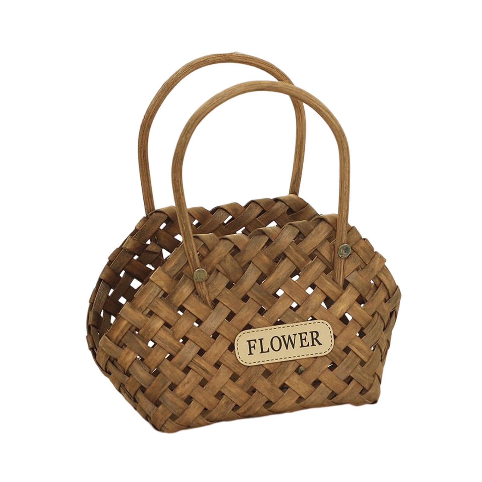 Twisaxc Coffee Handmade Woodchip Storage Basket Artisanal Craftsmanship For Home Organization Organizing Pantry Clt Toy Stuff Basket,