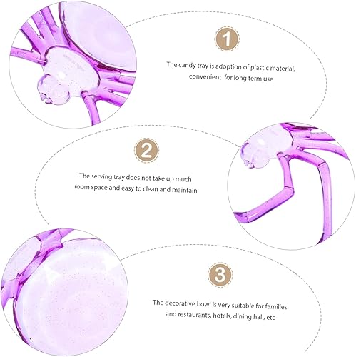 Miniatura 8 de Alipis Plato de araña, bandeja de servir en forma de araña de Halloween, plato de frutas de plástico, bandeja decorativa de postre para decoración