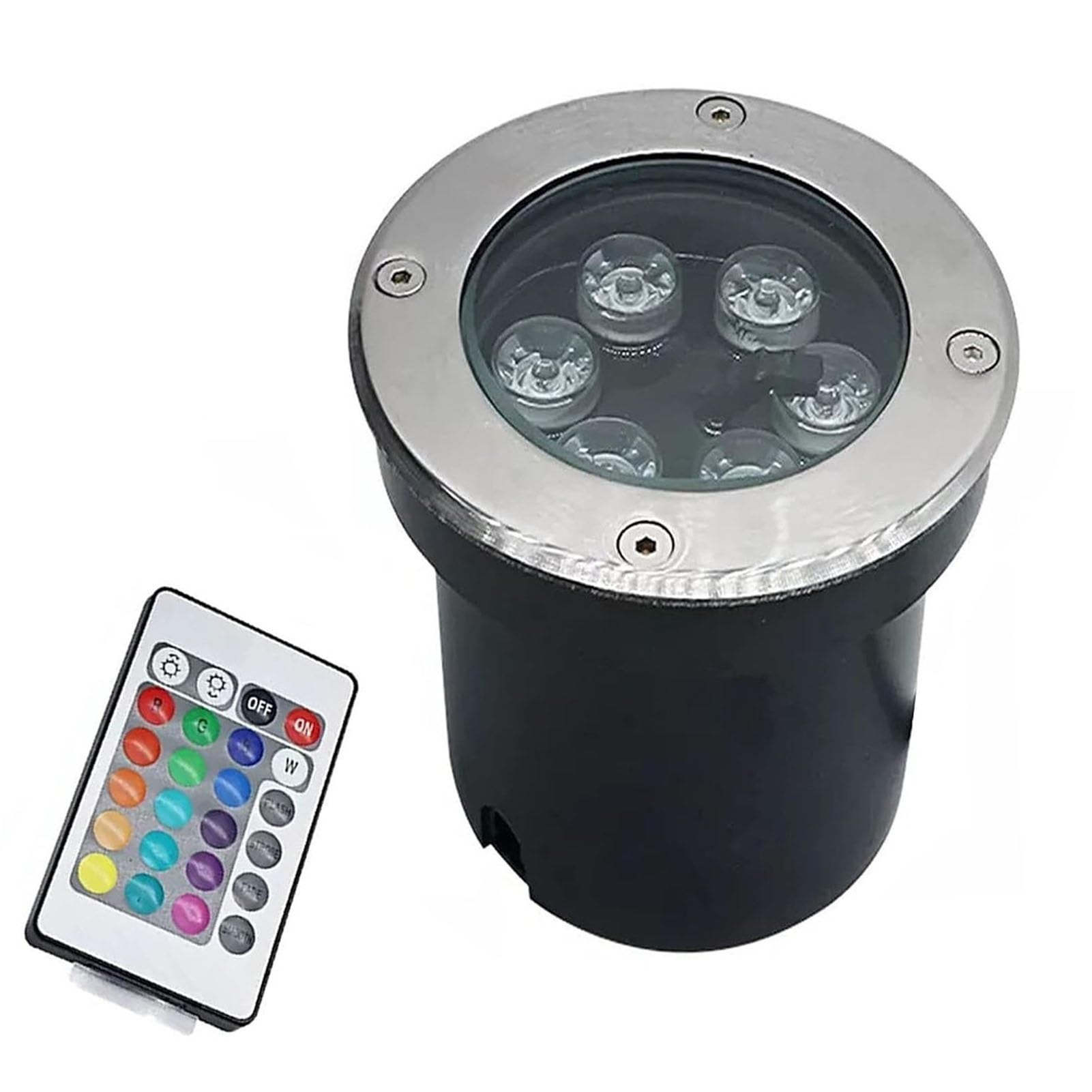 Luces De Paisaje Submarino - Foco LED Piscina, Foco Sumergible IP68, Foco Sumergible LED Con Cambio De Color RGB, Para Jardín, Focos De Piscina, Con Mando A Distancia ( Color : 24V , Size : 12w )