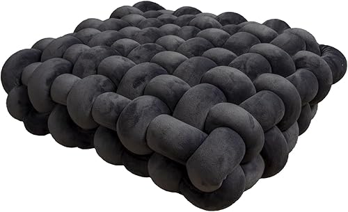 Almohada de nudo suave decorativa para sofá, almohada de nudo para niños, cojín cuadrado trasero para piso, para sala de estar, dormitorio, oficina
