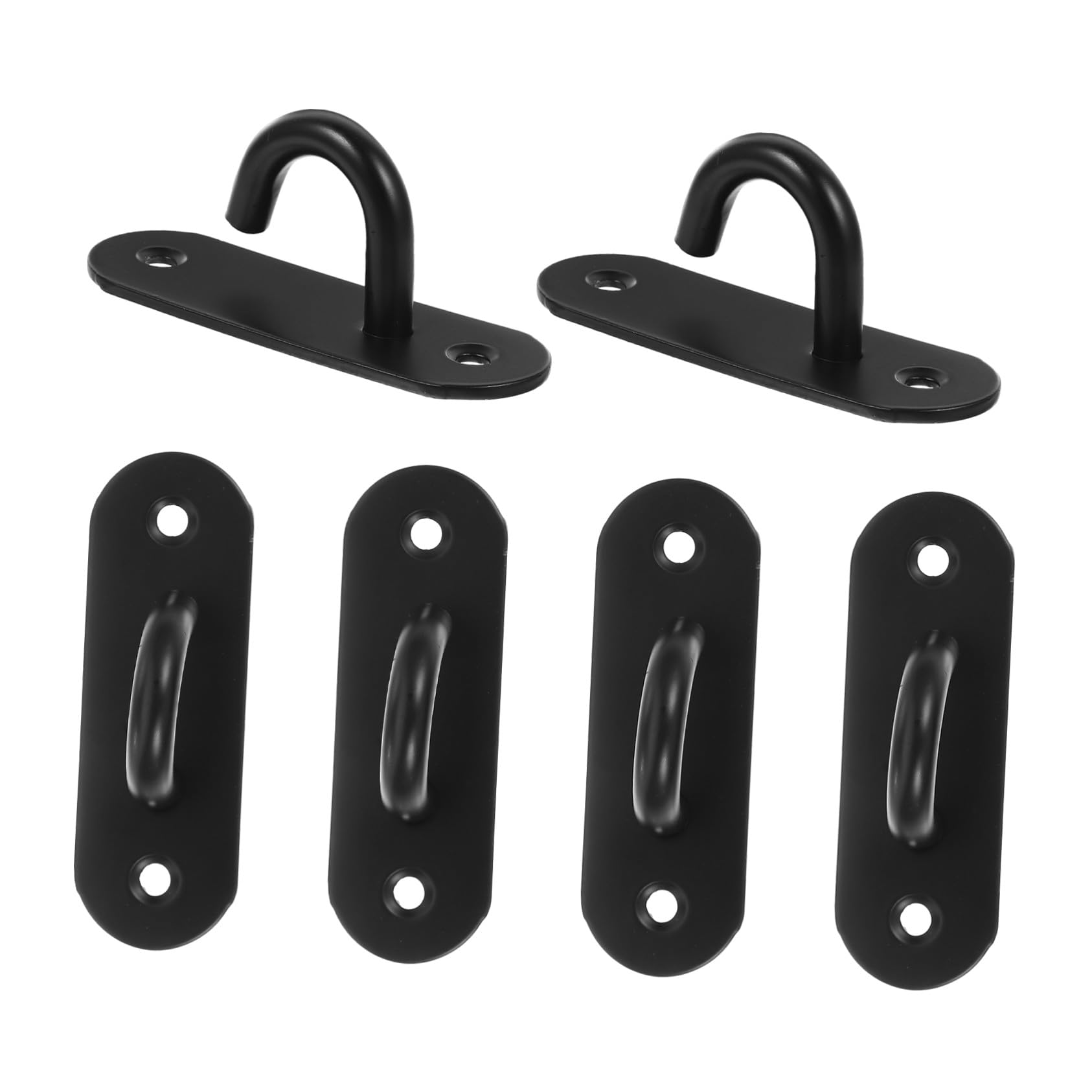 Mikinona 6 Ganchos De Pared para Bandas De Resistencia Ganchos Negros para Colgar En La Pared Anclajes De Entrenamiento