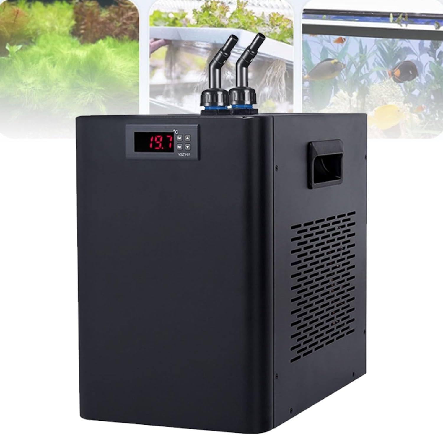 XAXEURLKJ Ice Bath Water Chiller For Fish Tanks 300l, Adjustable 5-40℃ Cooler, Rapid Cooling Compressor, Ideal For Hydroponics And Aquatic Life 160l