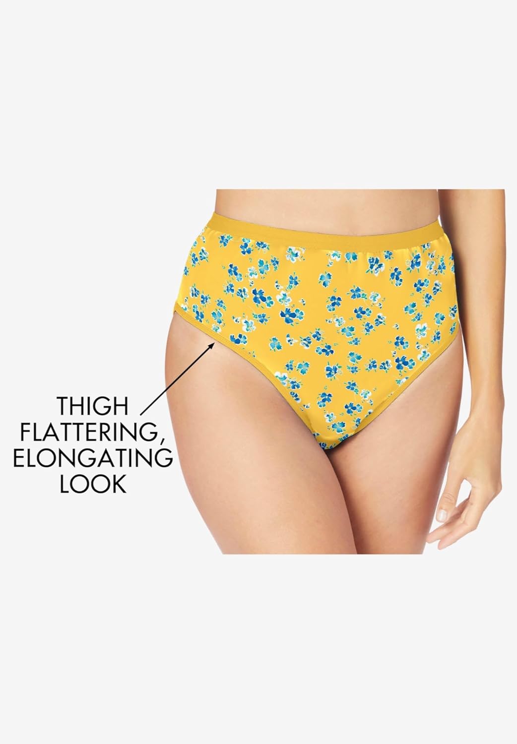 Comfort Choice Plus Size Hi-Cut Cotton Brief 5-Pack