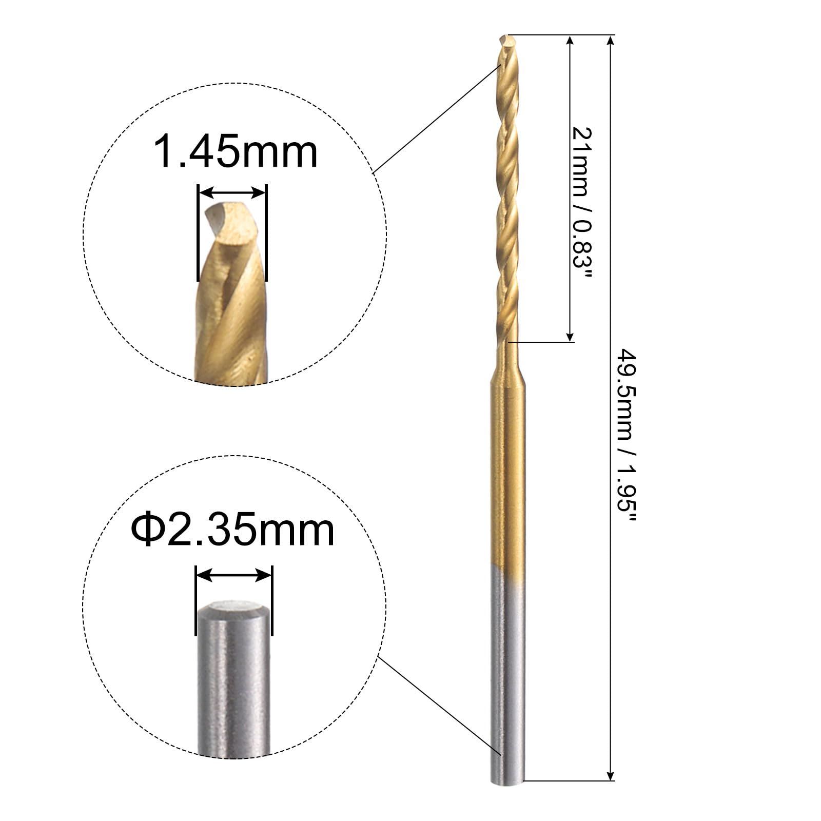 Selezione Punte Da Trapano Senza Bordo – Misure Da 1,20 Mm A 1,80 Mm – Scegli Tu