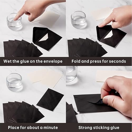 Miniatura 3 de 200 Pack 4 x 2.75'' Mini Envelopes Metallic Silver 120GSM Gift Card Envelopes Bulk Small Paper Gift Card Sleeves Greeting Card Business Card Tiny