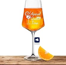 Leonardo Puccini Aperol Glass 560 ml Aperol Queen Engraved with Name or Desired Text – Personalised Premium Aperol Glass Gift Idea for Men and Women
