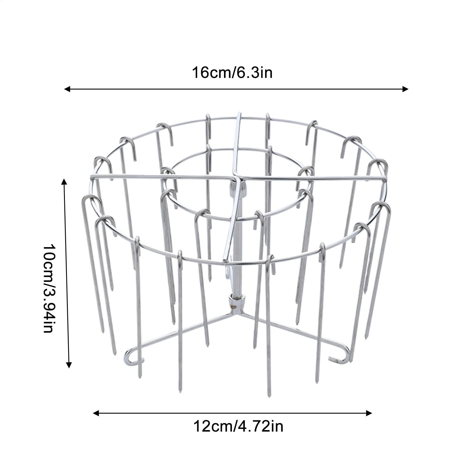 Air Fryer Grill Rack, Vertical Stainless Steel Cooking Rack, Multi Layer Bacon Chicken Holder, Durable Non Stick Food Preparation Accessory for BBQ Kitchen Use
