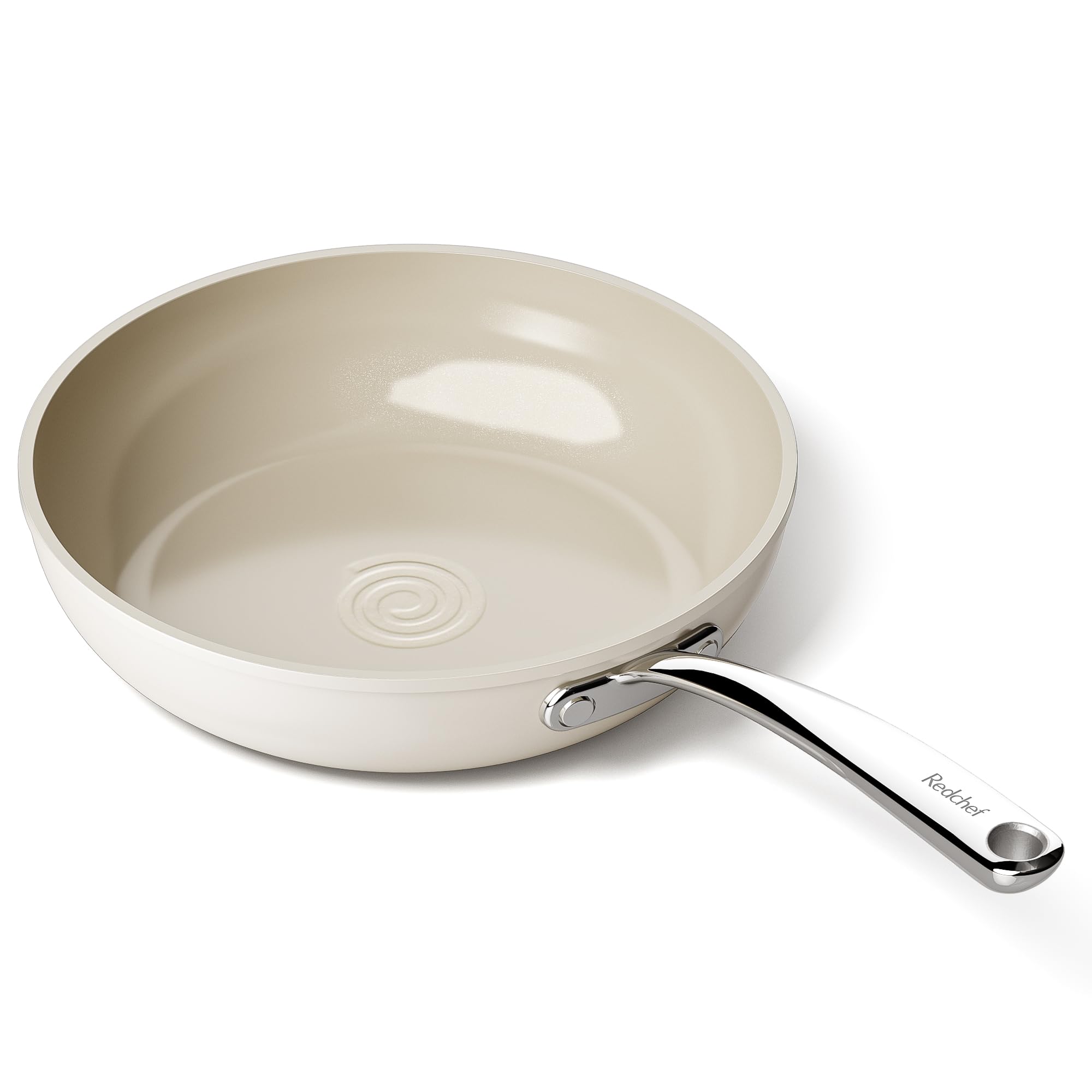 Redchef Padella in ceramica antiaderente da 24 cm, padella da 24 cm, rivestita in ceramica per tutti i piani cottura, senza PTFE, senza PFAS, senza PFOA, adatta a induzione, adatta al forno, lavabile