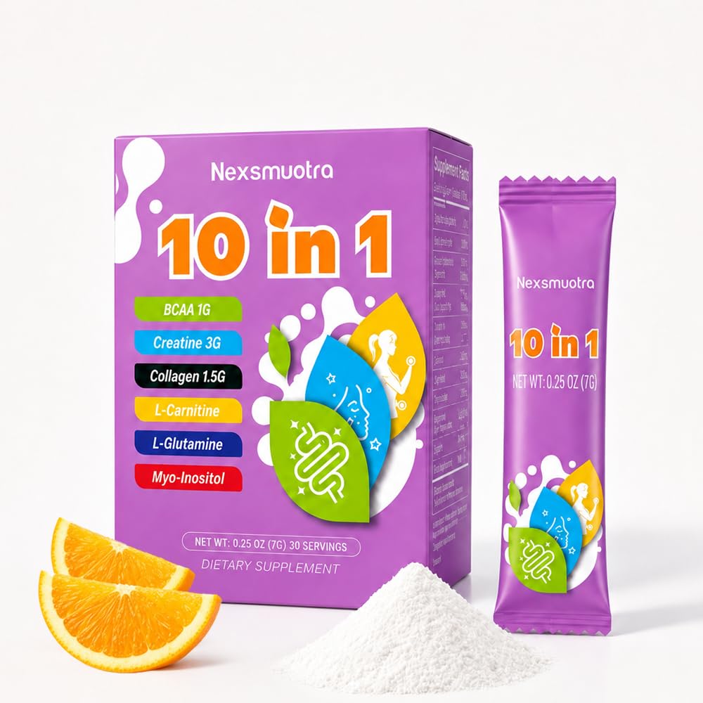 Creatine for Women Stick Packs Collagen, BCAA & Probiotics, 30 Servings | Supports Energy, Recovery, Skin & Gut Health: Micronized Monohydrate, Inositol, Hyaluronic Acid & 10B CFU Bacillus Coagulans