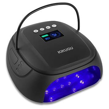 Cordless UV LED Nail Lamp,126W Rechargeable Nail Dryer for Gel Nails,Fast Curing Lamp Manicure,Pedicure,Ideal for Nail SalonBlack