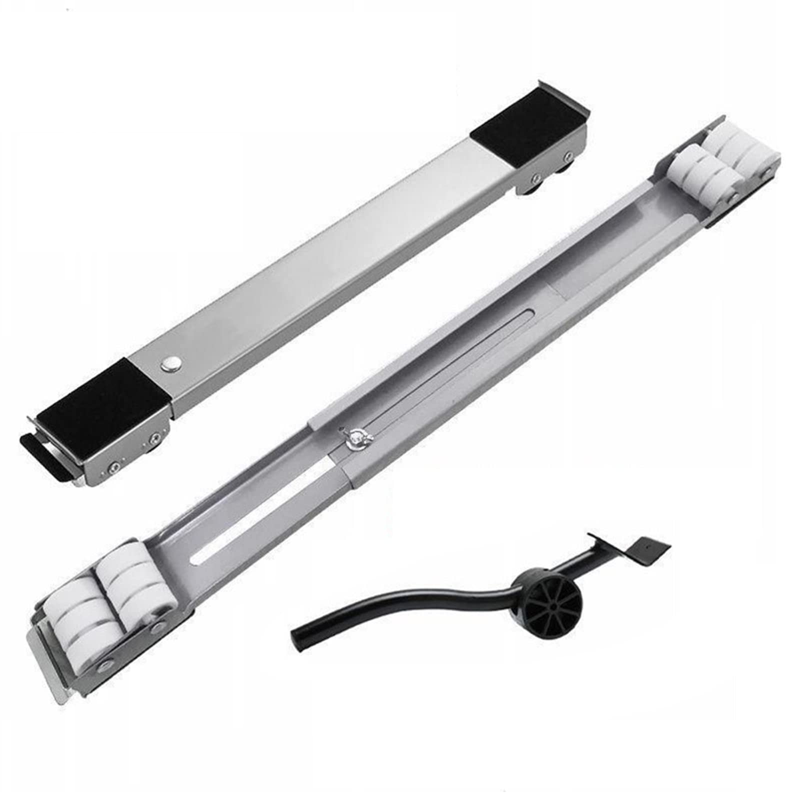 Base para Lavadora,Base para Lavadora Antivibracion,Ajustable Soporte para Lavadora,Soporte Refrigerador Móvil Ajustable,Base Multifuncional,Carga máxima 300 kg,Plata