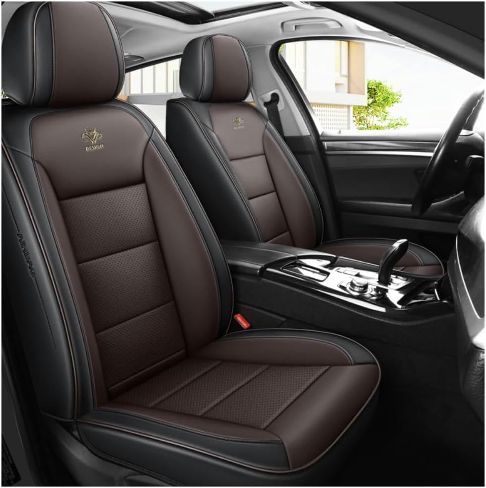 FROONCar Seat Covers Universal Set for Opel Tigra/Tigra Sports/Tigra TwinTop/Speedster/Sintra/Signum/Omega A/Omega A Caravan Car Accessories, Black Coffee Colour