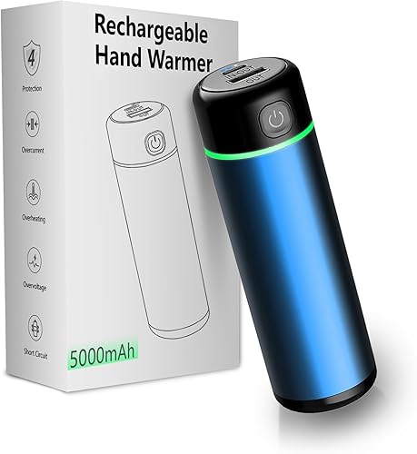 Hand Warmers Rechargeable,Electric Hand Warmer Reusable,5000mAh Portable Powerbank,360Surround Heating,Therapy Great for Raynauds,Outdoor Camping
