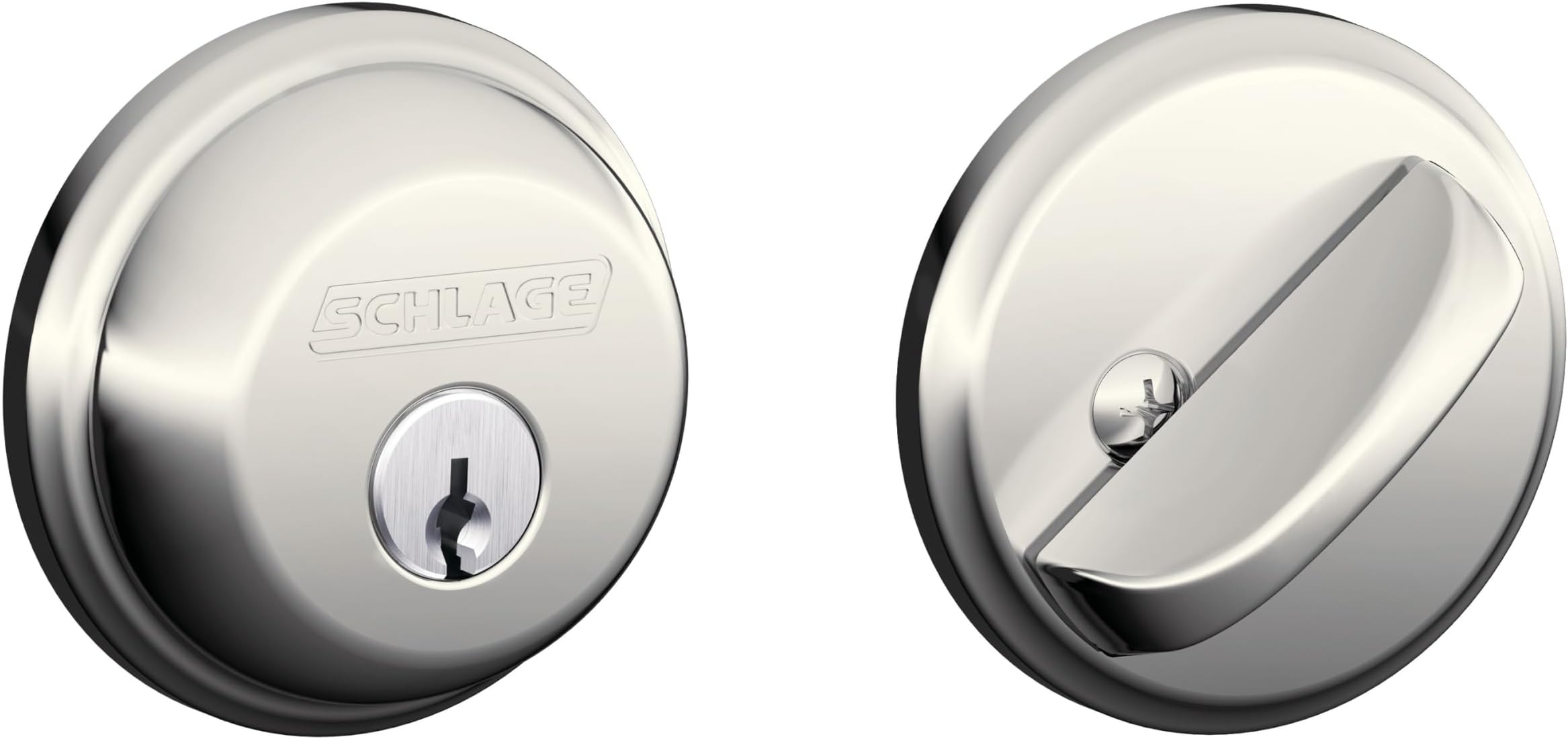 Single Cylinder Deadbolt, Polished Nickel (B60 N 618)