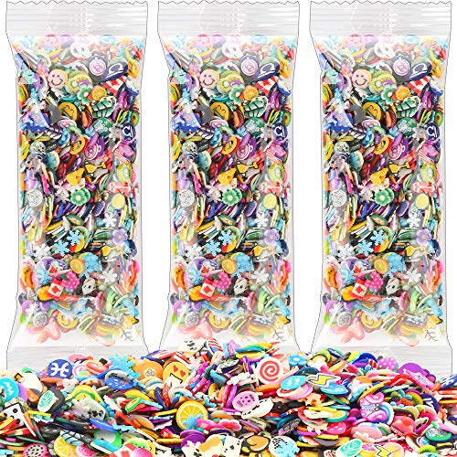 3000 Pcs Nail Art Slices,FANDAMEI Cute Design 3D Nail Art Stickers Fruits Animals