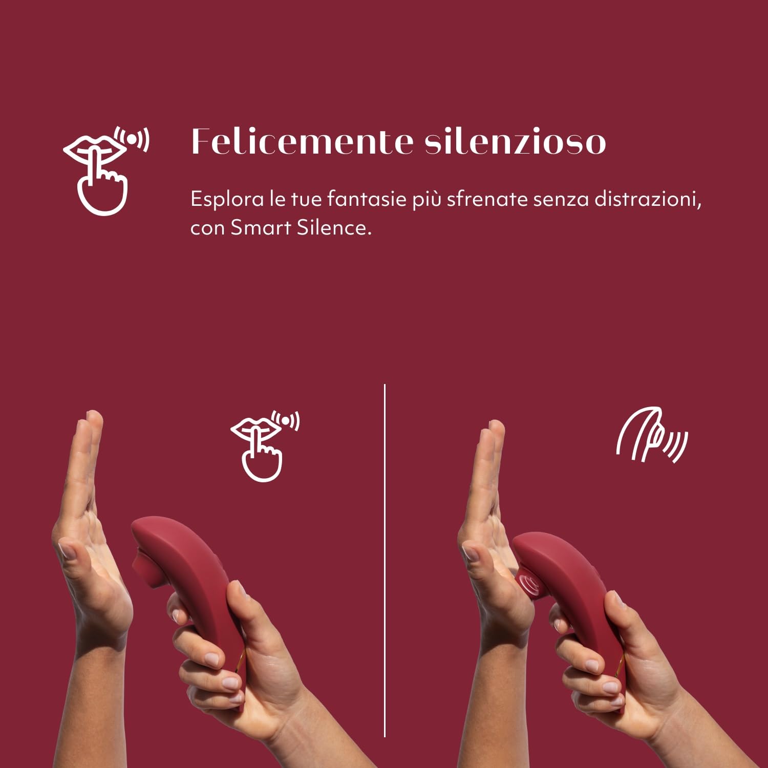 Womanizer Premium 2 Stimolatore per Clitoride per Donna | Succhiatore con Pilota Automatico | Stimolatore Clitorideo Impermeabile con 14 Velocità di Aspirazione | Sex Toy per Adulti | Bordeaux