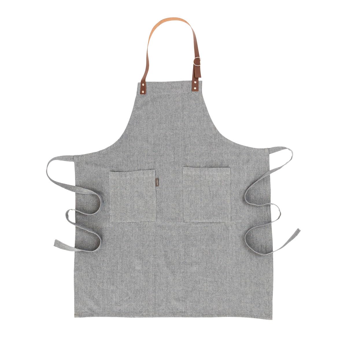Tablier bleu indigo Linen & More en lin taille unique pour cuisine et atelier