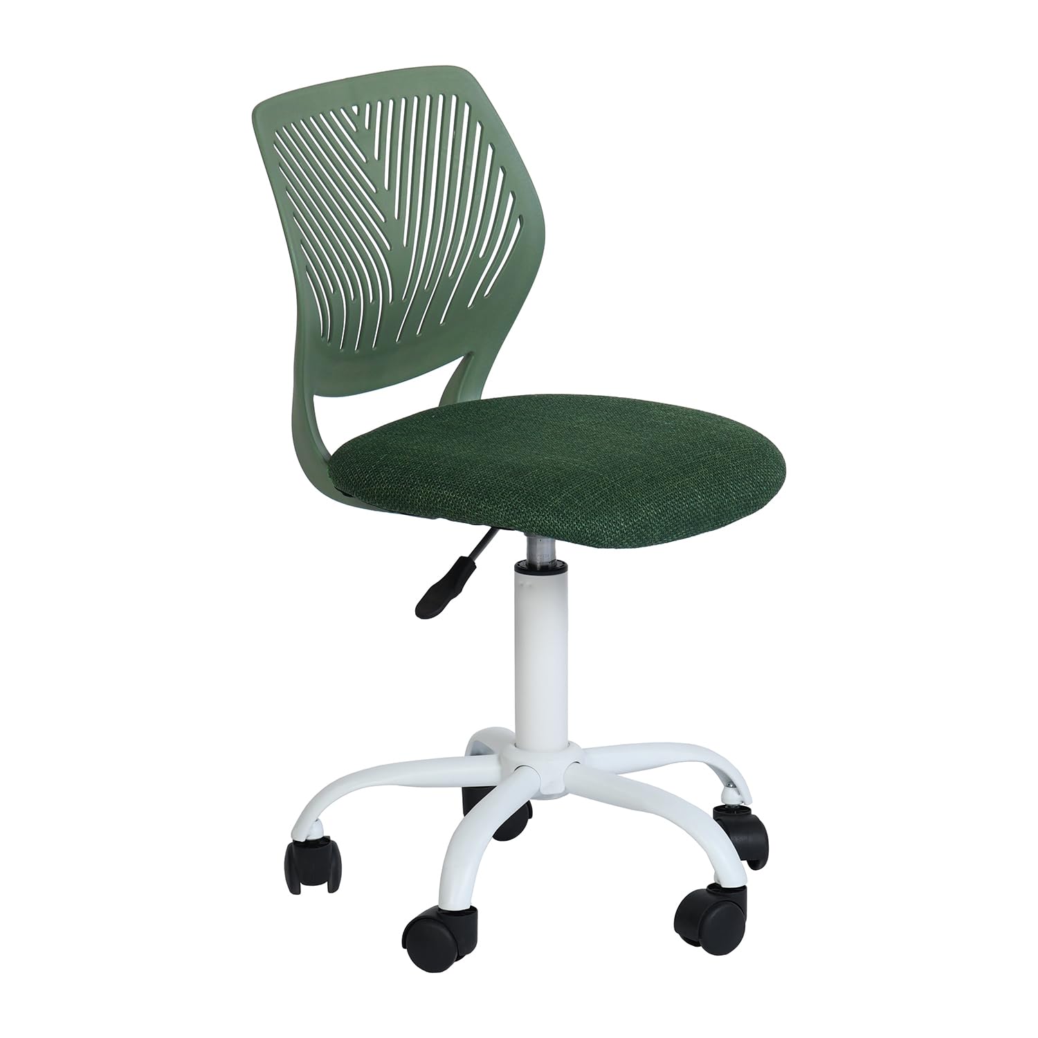 FurnitureR Silla de Escritorio Colorida, Moderno diseño Ajustable, Silla para Ordenador, Silla giratoria sin reposabrazos, para habitación de los niños, Silla de Trabajo en casa, Oficina, Verde