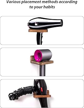 Amazon.co.jp: Honizer ヘアドライヤーホルダー 壁取り付け 木製ヘア